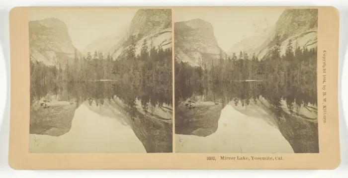 Framed Print : Mirror Lake, Yosemite, California, 1894. Creator: BW Kilburn Framed Print : Mirror Lake, Yosemite, California, 1894. Creator: BW Kilburn