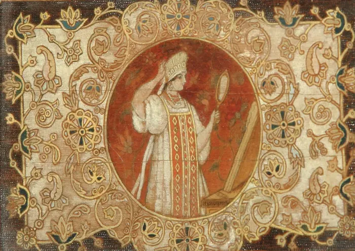 Framed Print : Mirror, mirror on the wall... Artist: Bilibin, Ivan Yakovlevich (1876-1942) Framed Print : Mirror, mirror on the wall... Artist: Bilibin, Ivan Yakovlevich (1876-1942)
