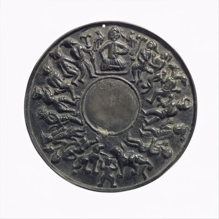 Framed Print : Mirror, Northwestern Iran or Turkey, 12th-13th century. Creator: Unknown Framed Print : Mirror, Northwestern Iran or Turkey, 12th-13th century. Creator: Unknown