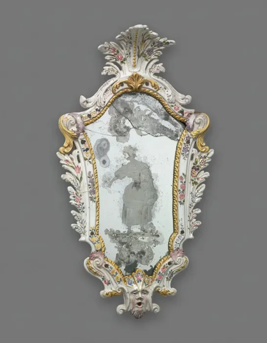 Framed Print : Mirror: Shepherdess, Italy, 1740 / 60. Creator: Unknown Framed Print : Mirror: Shepherdess, Italy, 1740 / 60. Creator: Unknown
