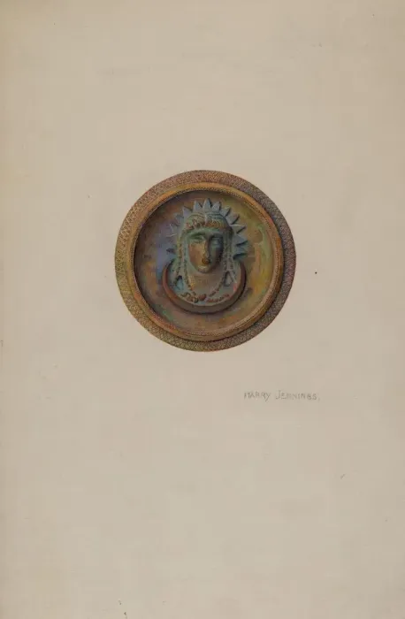 Framed Print : Mirror Support - Victory Head, c. 1941. Creator: Harry Jennings Framed Print : Mirror Support - Victory Head, c. 1941. Creator: Harry Jennings