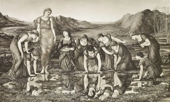 Framed Print : The Mirror of Venus, c1860s, (1900). Creator: Unknown Framed Print : The Mirror of Venus, c1860s, (1900). Creator: Unknown