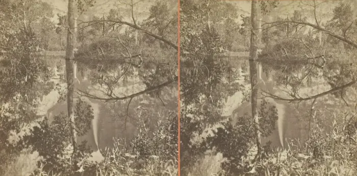 Framed Print : Mirror View, Yosemite Valley, Mariposa County, Cal. 1861 / 76 Framed Print : Mirror View, Yosemite Valley, Mariposa County, Cal. 1861 / 76
