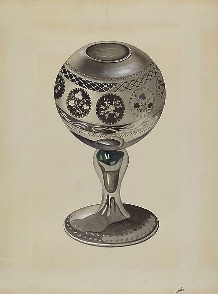Mirrored Glass Vase, c. 1936. Creator: Edward White