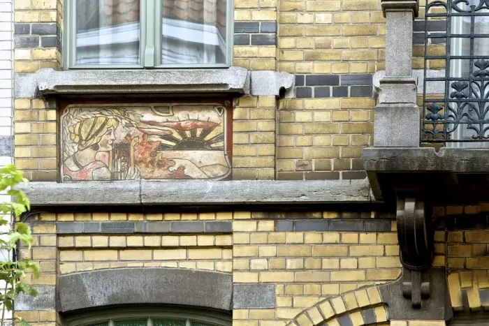 Framed Print : Miscellaneous Brussels art nouveau details, Belgium, c2014-c2017. Artist: Alan John Ainsworth Framed Print : Miscellaneous Brussels art nouveau details, Belgium, c2014-c2017. Artist: Alan John Ainsworth