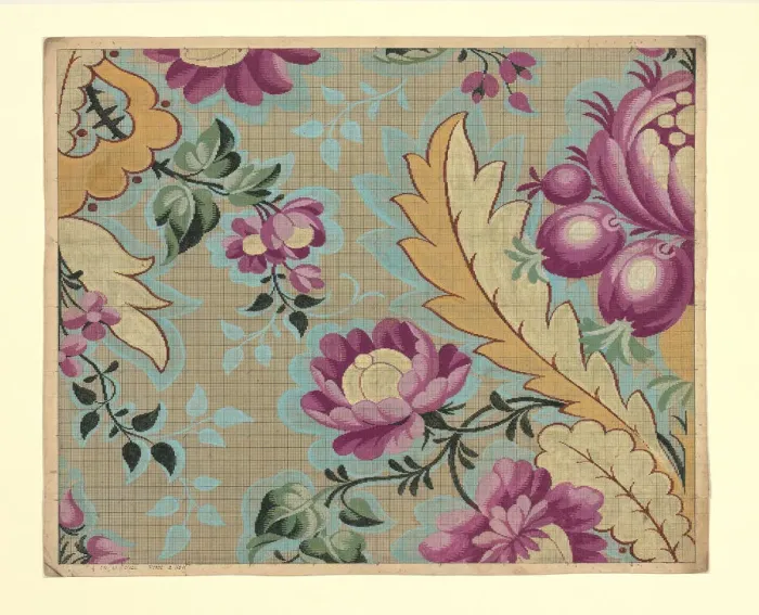 Framed Print : Mise-en-carte (Point-paper), France, 1760 / 90. Creator: Germain Freres Framed Print : Mise-en-carte (Point-paper), France, 1760 / 90. Creator: Germain Freres