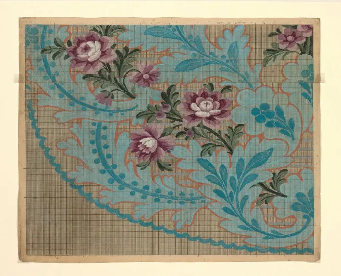Framed Print : Mise-en-carte (Point-paper), France, 1760 / 90. Creator: Unknown Framed Print : Mise-en-carte (Point-paper), France, 1760 / 90. Creator: Unknown