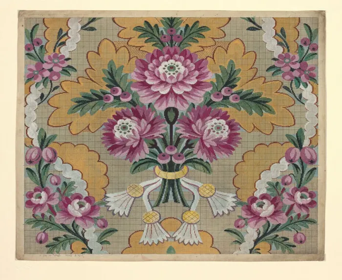 Framed Print : Mise-en-carte (Point-paper), France, 1760 / 90. Creator: Unknown Framed Print : Mise-en-carte (Point-paper), France, 1760 / 90. Creator: Unknown