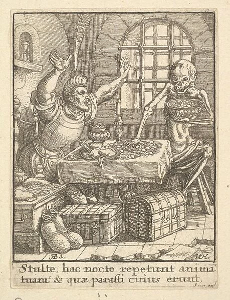 The Miser, from the Dance of Death, 1651. Creator: Wenceslaus Hollar
