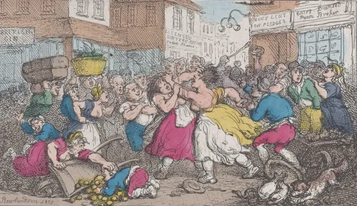 Framed Print : Miseries of London, 1807-08. 1807-08. Creator: Thomas Rowlandson Framed Print : Miseries of London, 1807-08. 1807-08. Creator: Thomas Rowlandson