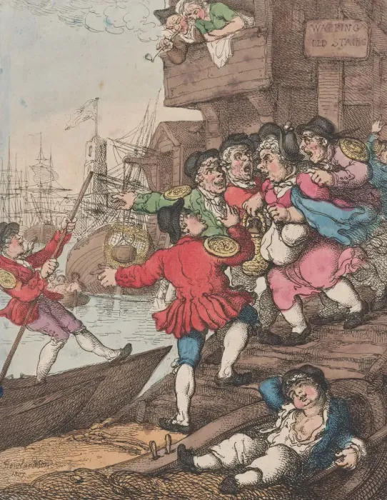 Framed Print : Miseries of London: Entering upon any of the bridges of London or any of the pass Framed Print : Miseries of London: Entering upon any of the bridges of London or any of the pass