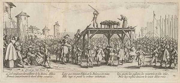 The Miseries and Misfortunes of War, folio 14: The Wheel, 1633