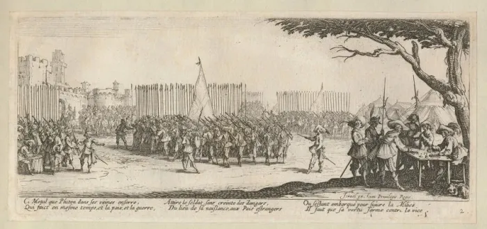 Framed Print : The Miseries and Misfortunes of War, folio 2: The Enrollment of the Troops, 1633 Framed Print : The Miseries and Misfortunes of War, folio 2: The Enrollment of the Troops, 1633