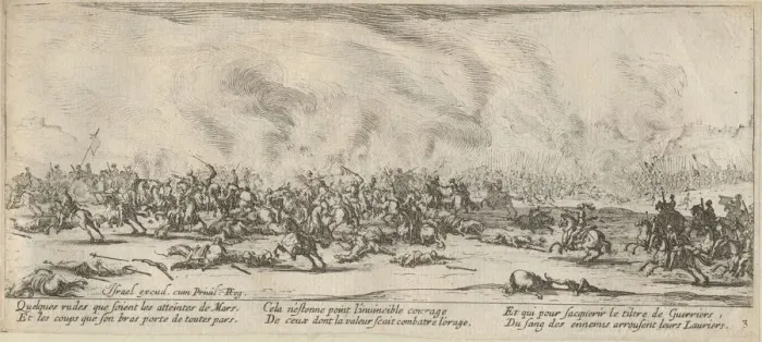 Framed Print : The Miseries and Misfortunes of War, folio 3: The Battle, 1633 Framed Print : The Miseries and Misfortunes of War, folio 3: The Battle, 1633