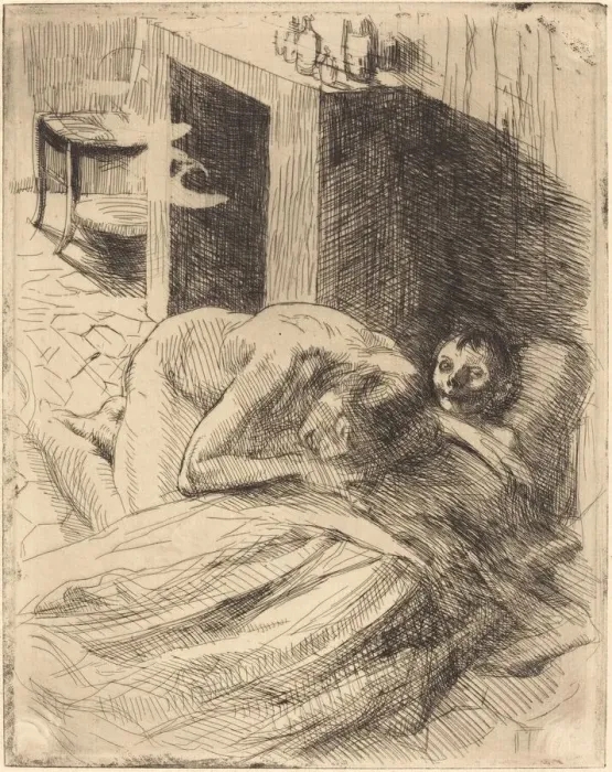 Framed Print : Misery (La Misere), c. 1886. Creator: Paul Albert Besnard Framed Print : Misery (La Misere), c. 1886. Creator: Paul Albert Besnard
