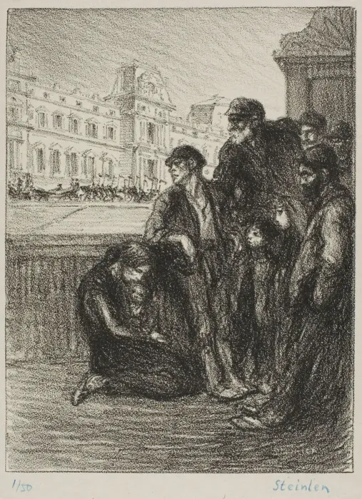 Framed Print : Misery and splendor, 1908. Creator: Theophile Alexandre Steinlen Framed Print : Misery and splendor, 1908. Creator: Theophile Alexandre Steinlen