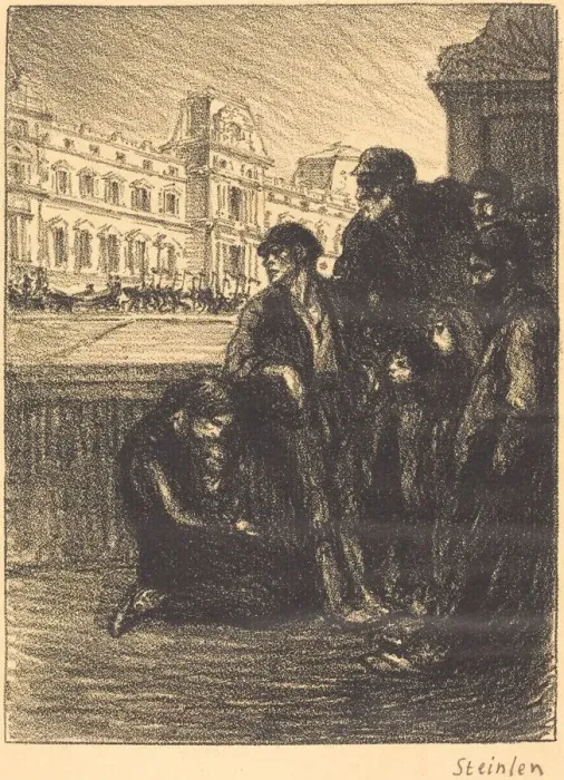 Framed Print : Misery and Splendor (Misere et splendeur), 1908. Creator: Theophile Alexandre Steinlen Framed Print : Misery and Splendor (Misere et splendeur), 1908. Creator: Theophile Alexandre Steinlen