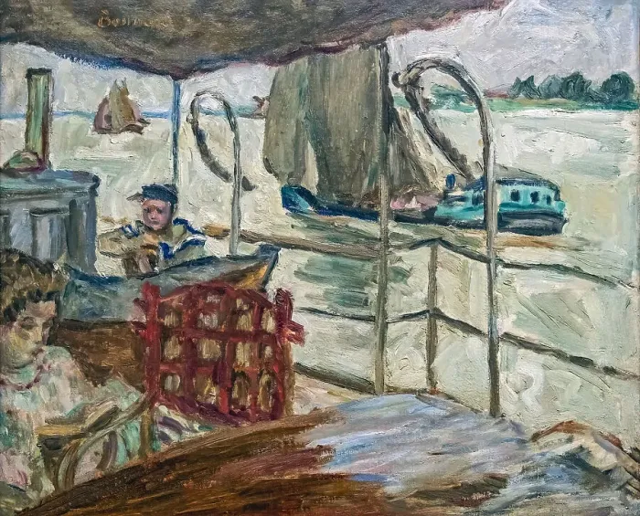 Framed Print : Misia Sert sur le navire d'Edwards, c1905. Creator: Bonnard; Pierre (1867-1947)