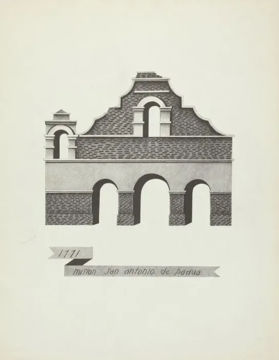 Framed Print : Mision San Antonio de Padua. Creator: James Jones Framed Print : Mision San Antonio de Padua. Creator: James Jones