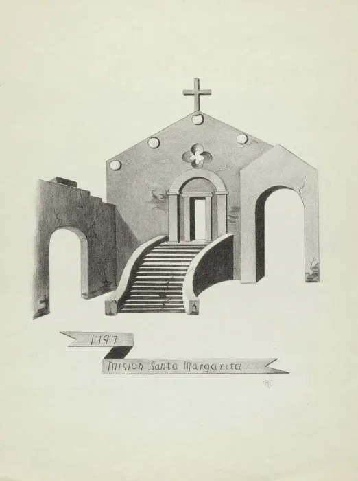 Framed Print : Mision Santa Margarita, 1935 / 1942. Creator: James Jones Framed Print : Mision Santa Margarita, 1935 / 1942. Creator: James Jones