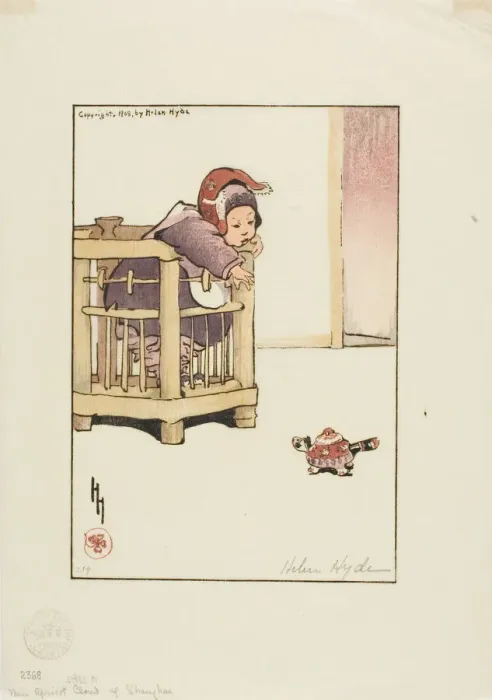 Framed Print : Miss Apricot-Cloud, 1908. Creator: Helen Hyde Framed Print : Miss Apricot-Cloud, 1908. Creator: Helen Hyde