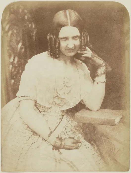 Framed Print : Miss Binney, 1843-1848. Creator: Hill & Adamson Framed Print : Miss Binney, 1843-1848. Creator: Hill & Adamson