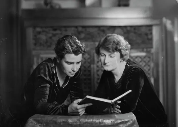Framed Print : Miss Dorothy Arzner and Marion Morgan, portrait photograph, 1927. Creator: Arnold Genthe Framed Print : Miss Dorothy Arzner and Marion Morgan, portrait photograph, 1927. Creator: Arnold Genthe