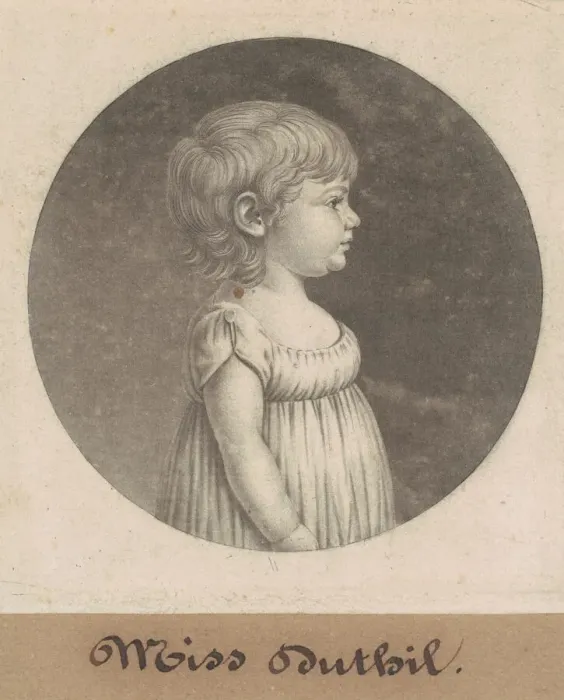 Framed Print : Miss Dutilh, 1801. Creator: Charles Balthazar Julien Fevret de Saint-Memin Framed Print : Miss Dutilh, 1801. Creator: Charles Balthazar Julien Fevret de Saint-Memin