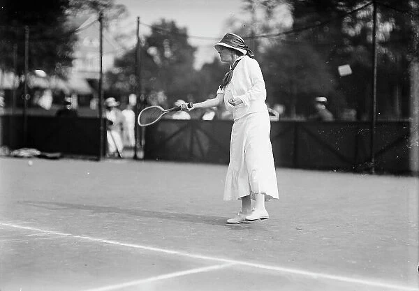 Miss Eva Baker, Tennis Tournament, 1912. Creator: Harris & Ewing. Miss Eva Baker, Tennis Tournament, 1912. Creator: Harris & Ewing