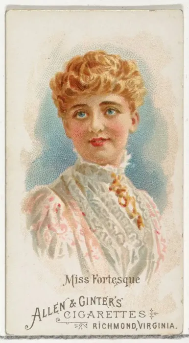 Framed Print : Miss Fortesque, from Worlds Beauties, Series 1 (N26) for Allen & Ginter Cigarettes Framed Print : Miss Fortesque, from Worlds Beauties, Series 1 (N26) for Allen & Ginter Cigarettes