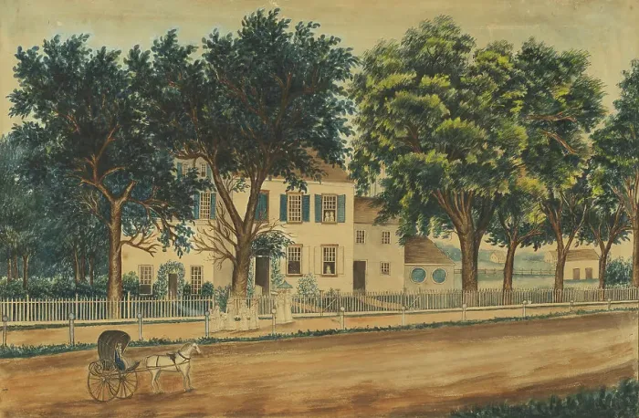 Framed Print : Miss Gorham's Seminary, 1820 / 29. Creator: Unknown Framed Print : Miss Gorham's Seminary, 1820 / 29. Creator: Unknown