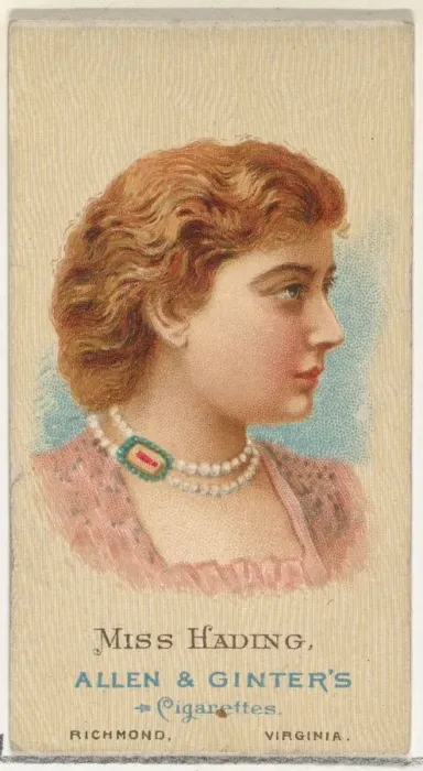 Framed Print : Miss Hading, from Worlds Beauties, Series 2 (N27) for Allen & Ginter Cigarettes Framed Print : Miss Hading, from Worlds Beauties, Series 2 (N27) for Allen & Ginter Cigarettes