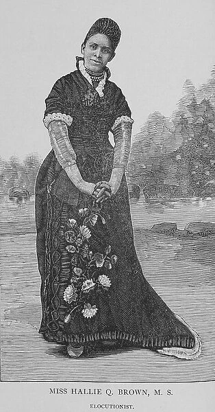 Miss Hallie Q. Brown, M. S. Elocutionist, 1888. Creator: Unknown