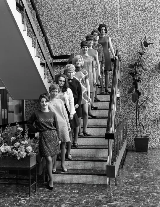 Framed Print : Miss Hardware contestants, Stanley Tools, Sheffield, South Yorkshire, 1967. Artist Framed Print : Miss Hardware contestants, Stanley Tools, Sheffield, South Yorkshire, 1967. Artist
