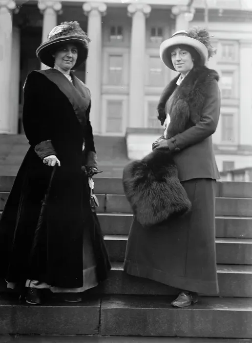 Framed Print : Miss Hazel MacKaye, playwright, right, with Miss Glenna Tinnen, 1913. Creator: Harris & Ewing. Miss Hazel MacKaye, playwright, right, with Miss Glenna Tinnen, 1913. Creator: Harris & Ewing Framed Print : Miss Hazel MacKaye, playwright, right, with Miss Glenna Tinnen, 1913. Creator: Harris & Ewing. Miss Hazel MacKaye, playwright, right, with Miss Glenna Tinnen, 1913. Creator: Harris & Ewing