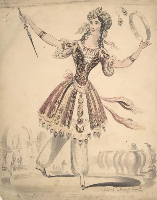 Framed Print : Miss Horton as Morgana, 1830-44. Creator: Isaac Robert Cruikshank Framed Print : Miss Horton as Morgana, 1830-44. Creator: Isaac Robert Cruikshank