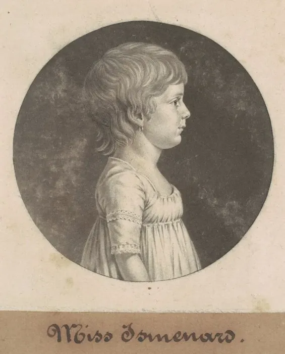 Framed Print : Miss Ismenard, 1805. Creator: Charles Balthazar Julien Fevret de Saint-Memin Framed Print : Miss Ismenard, 1805. Creator: Charles Balthazar Julien Fevret de Saint-Memin