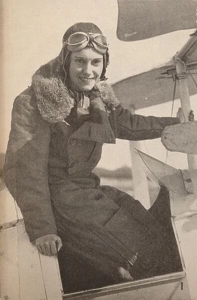 Miss Jean Batten, of New Zealand, who in May, 1934, flew from England to Australia, breaking Mrs. M