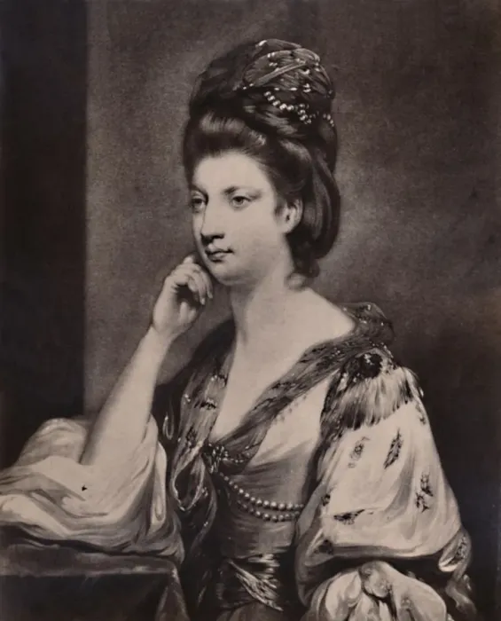 Framed Print : Miss Julia Bosvile, afterwards Viscountess Dudley, 1775 (1894). Artist: James Watson Framed Print : Miss Julia Bosvile, afterwards Viscountess Dudley, 1775 (1894). Artist: James Watson
