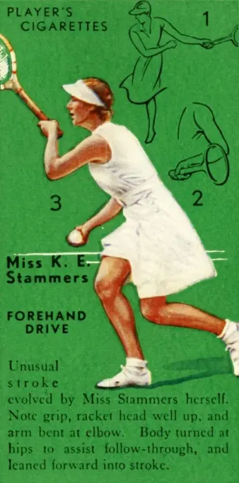 Framed Print : Miss K. E. Stammers - Forehand Drive, c1935. Creator: Unknown Framed Print : Miss K. E. Stammers - Forehand Drive, c1935. Creator: Unknown