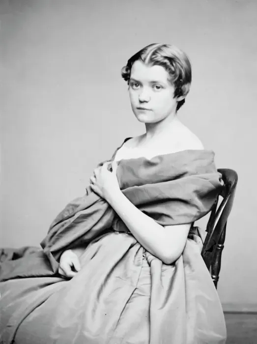 Framed Print : Miss Kate Chase, between 1855 and 1865. Creator: Unknown Framed Print : Miss Kate Chase, between 1855 and 1865. Creator: Unknown