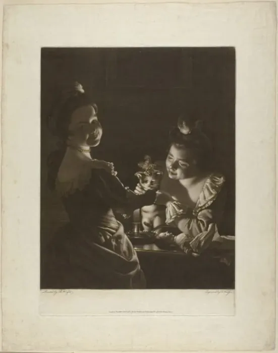 Framed Print : Miss Kitty Dressing, 1781. Creator: Thomas Watson Framed Print : Miss Kitty Dressing, 1781. Creator: Thomas Watson