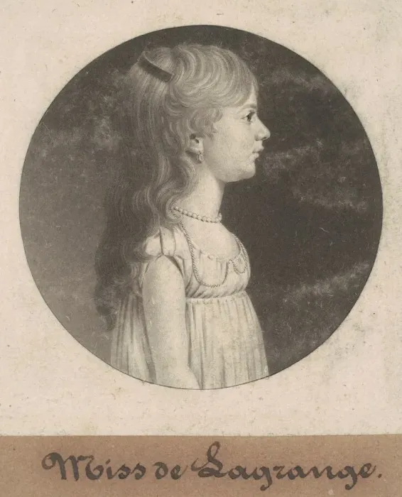 Framed Print : Miss de la Grange, 1802. Creator: Charles Balthazar Julien Fevret de Saint-Mé Framed Print : Miss de la Grange, 1802. Creator: Charles Balthazar Julien Fevret de Saint-Mé
