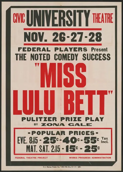 Framed Print : Miss Lulu Bett 1, Syracuse, NY, 1936. Creator: Unknown Framed Print : Miss Lulu Bett 1, Syracuse, NY, 1936. Creator: Unknown