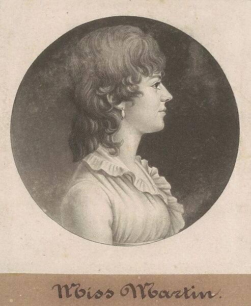 Miss Martin, 1802. Creator: Charles Balthazar Julien Fevret de Saint-Memin