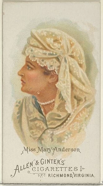 Miss Mary Anderson, from Worlds Beauties, Series 1 (N26) for Allen &