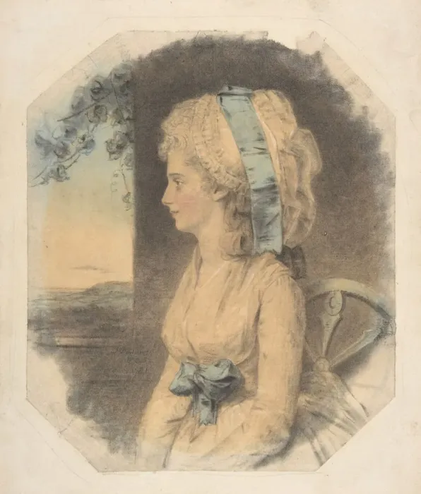 Framed Print : Miss Mary Cruikshank, only sister of James Cruikshank, 1781. Creator: John Downman Framed Print : Miss Mary Cruikshank, only sister of James Cruikshank, 1781. Creator: John Downman