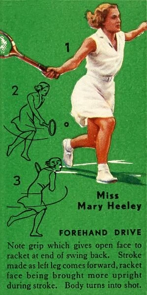 Miss Mary Heeley - Forehand Drive, c1935. Creator: Unknown