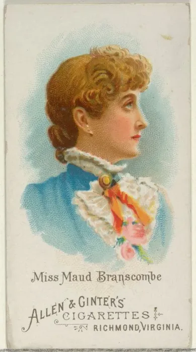 Framed Print : Miss Maud Branscombe, from Worlds Beauties, Series 1 (N26) for Allen & Framed Print : Miss Maud Branscombe, from Worlds Beauties, Series 1 (N26) for Allen &