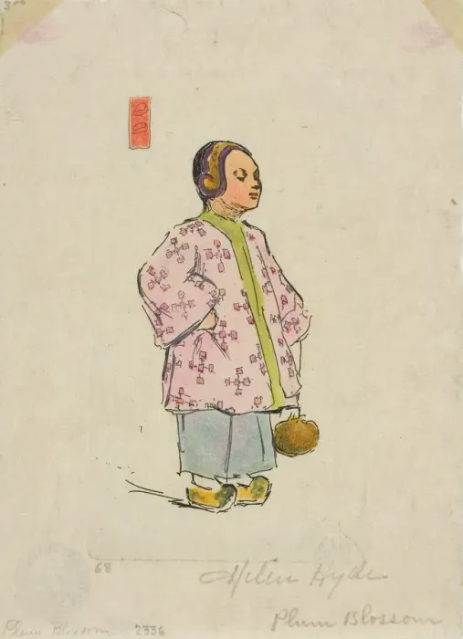Framed Print : Miss Plum Blossom, 1897. Creator: Helen Hyde Framed Print : Miss Plum Blossom, 1897. Creator: Helen Hyde